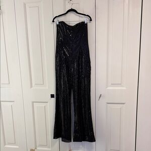 Elegant Black Sequin Jumpsuit